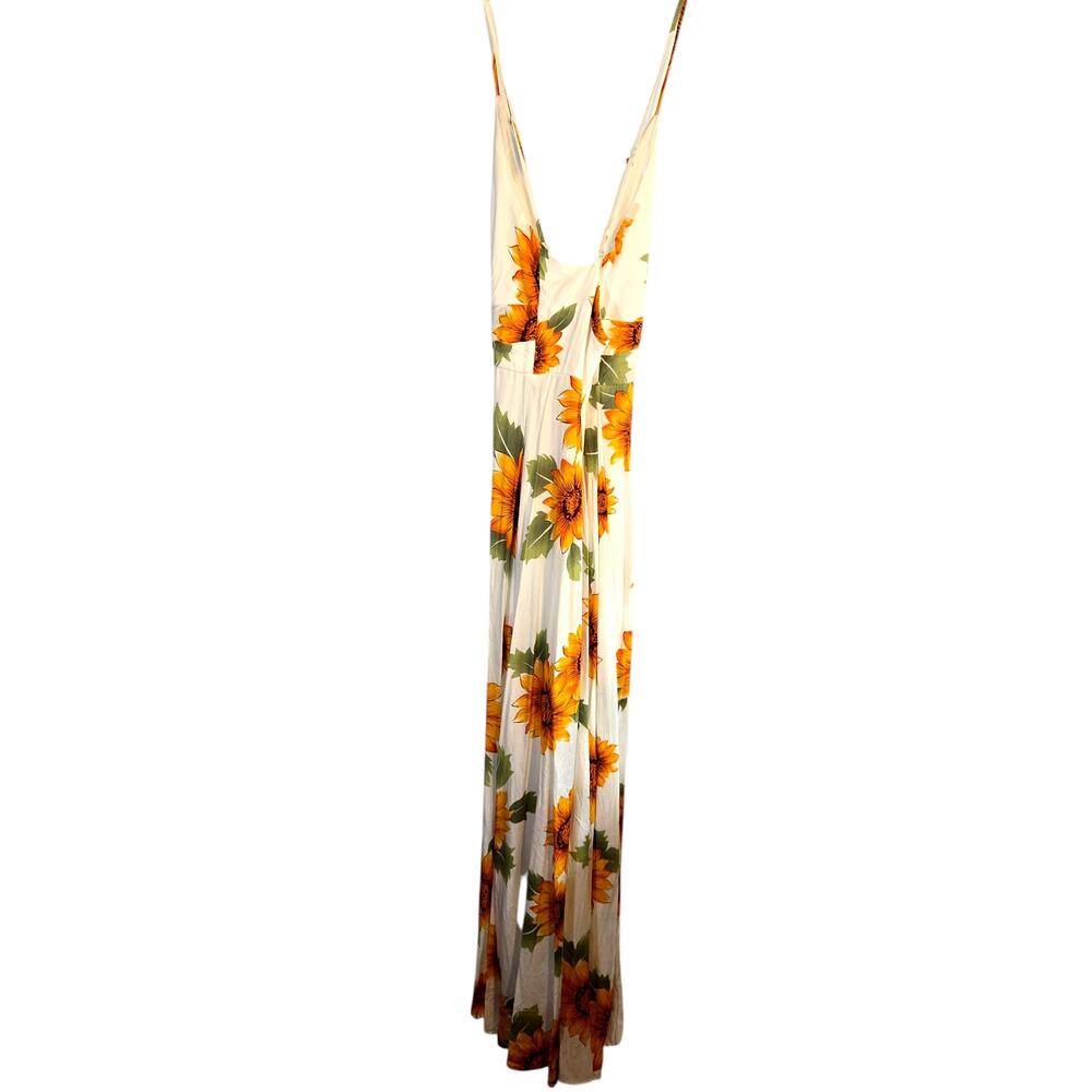 Dress Day Small Women's Long Sunflowers Sleeveless Sun Dress Miss Size 4 6 S - Picture 7 of 8